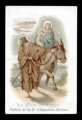 santino-holy card AIGUEBELLE-LA FUGA IN EGITTO 