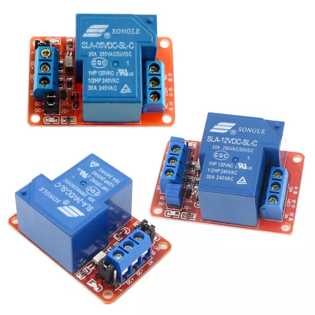 30A 5V 12V 24V 1-Channel Relay Module Board With Optocoupler H/L Level Triger M