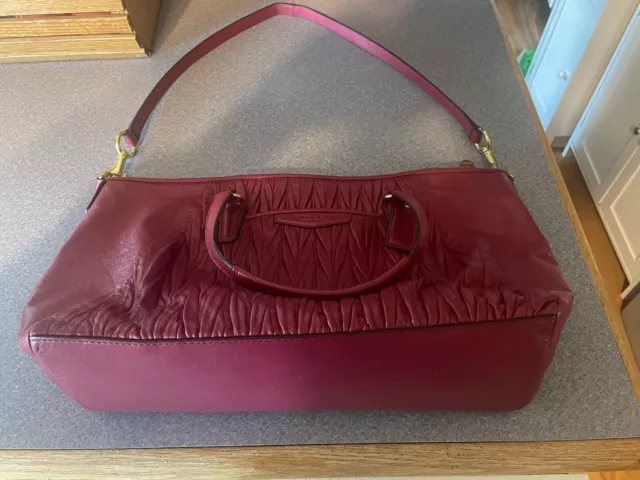 Rare Coach D. Red Handbag:shoulder Bag