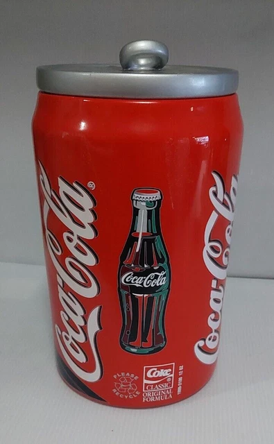 Vintage Coca-Cola Coke 10 1/4 inch Soda Can Cookie Jar Gibson