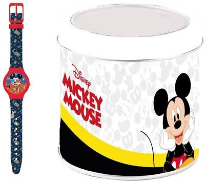 Orologio Mickey Mouse Disney Topolino Da Polso Analogico In Scatola Di Latta