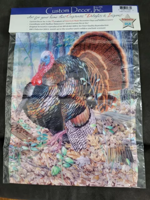 Thanksgiving  Tom Turkey Garden Flag 12x18in Yard Flag New