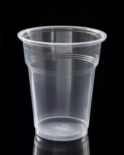 100-2400 - Trinkbecher, Bierbecher Einweg Plastik Becher- transparent 0,5 Liter