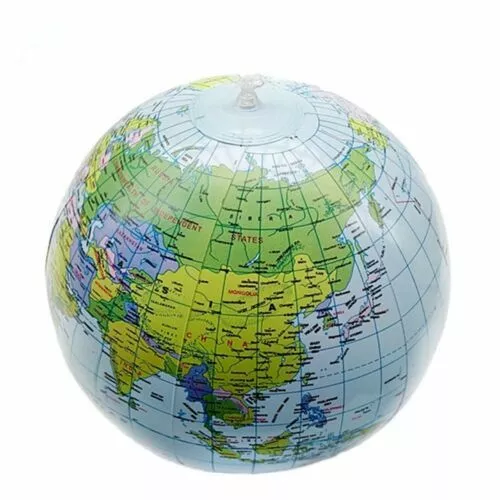 Inflatable Globe Blow Up Globe World Map Atlas Ball Earth Map Blow Up Ball 40cm