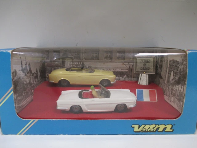 Coffret New Wave Sixties – Peugeot 403 Cabriolet & Renault Floride – Verem 1/43