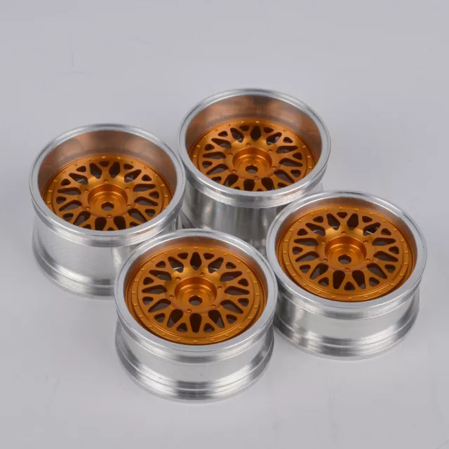 Aluminum Wide Mesh Wheels Set for Tamiya TA01/TA02 Porsche Turbo 934/TA02W/TA03