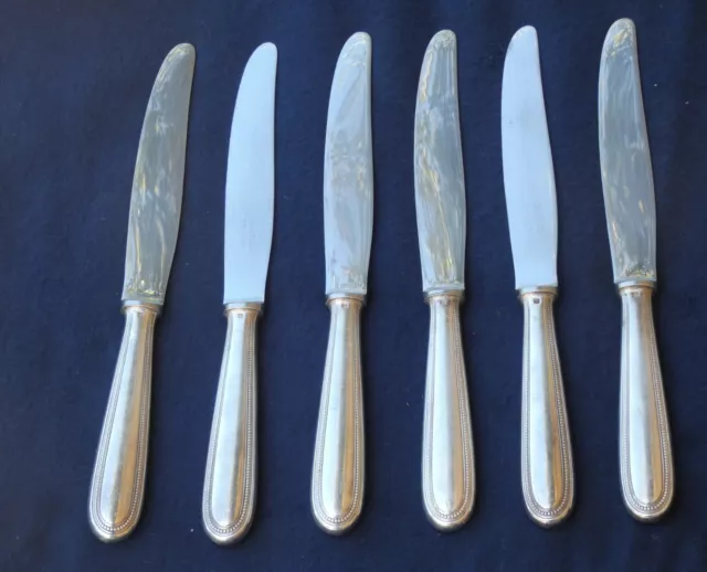 6 Couteaux Christofle modèle Perles