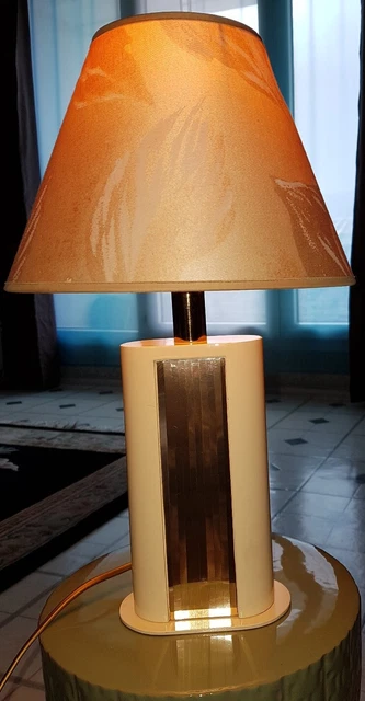 Lampe à Poser Art Déco Laque Line - Pièce Unique Fait Main, Multicolore