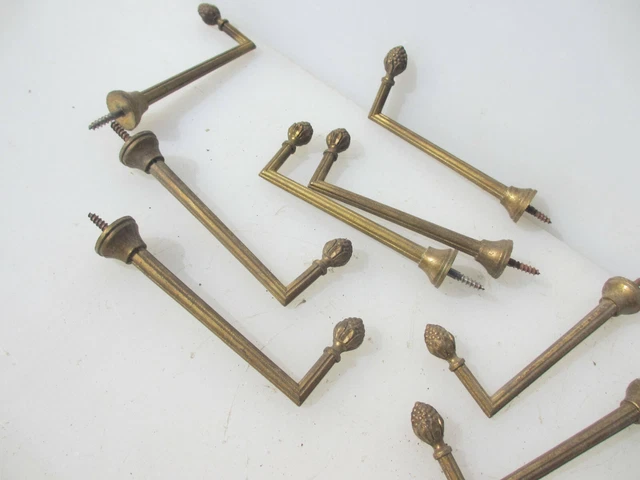 Vintage Brass Curtain Tie Backs Hook French Old Antique Gilt Acorn - £10each