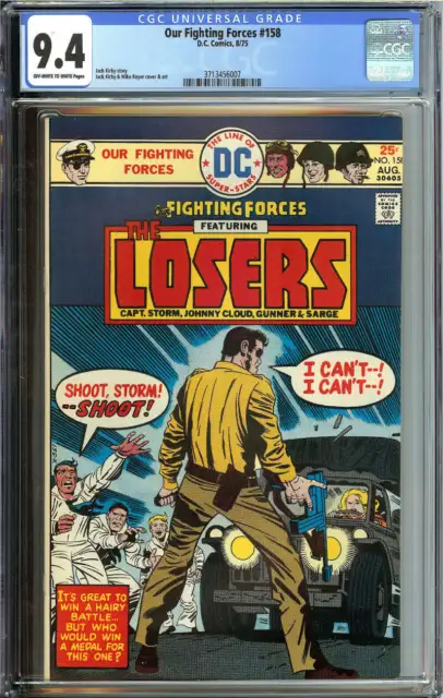 Our Fighting Forces #158 Cgc 9.4 Ow/Wh Pages // Dc Comics 1975