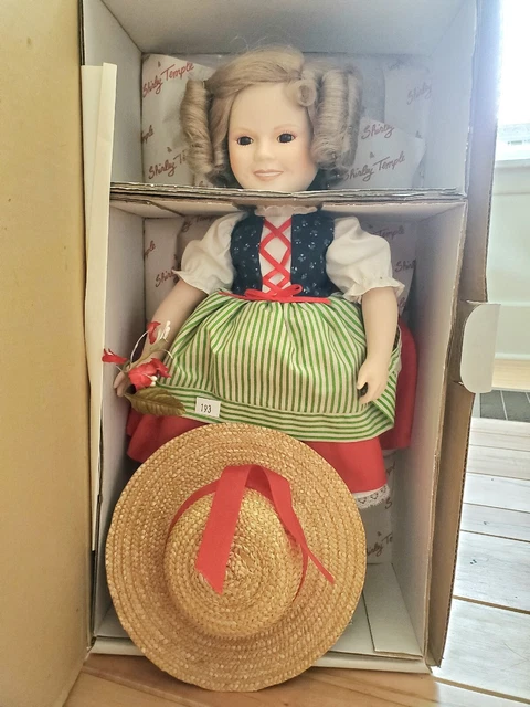 SHIRLEY TEMPLE Danbury Mint Dolls Of The Silver Screen, Heidi NEW IN BOX
