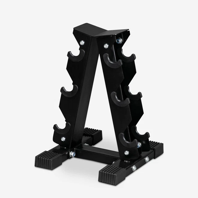 Rack de rangement vertical 6 haltères antidérapants et peu encombrant Pakara