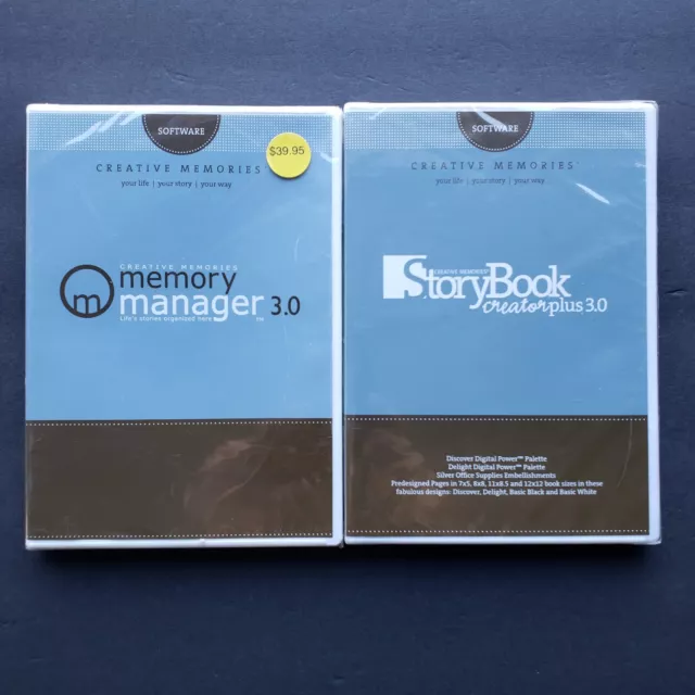 Software de computadora Creative Memories Memories Memory Manager y StoryBook Creator Plus 3.0
