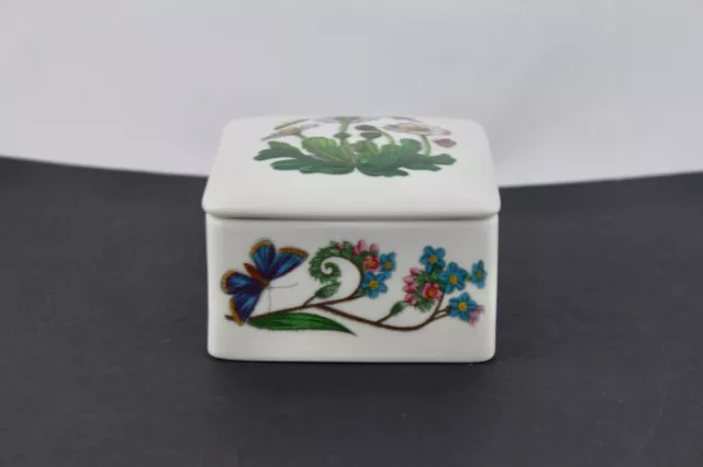 Portmeirion Botanic Garden Collection Square Shape With Daisy Motif Covered Box