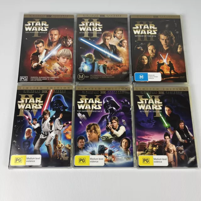 Star Wars Trilogy Limited Edition + Prequel Complete Box Set 1-6 DVD R4 VGC