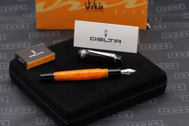 Delta Dolcevita Slim Fountain Pen - NEVER INKED - 14k Medium Nib