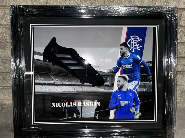 Nicolas Raskin Signed Framed Adidas Football Boot with COA - Rangers