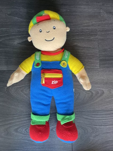 Vintage CAILLOU Cartoon PBS Kids 18" Learn to Dress Plush Doll Toy