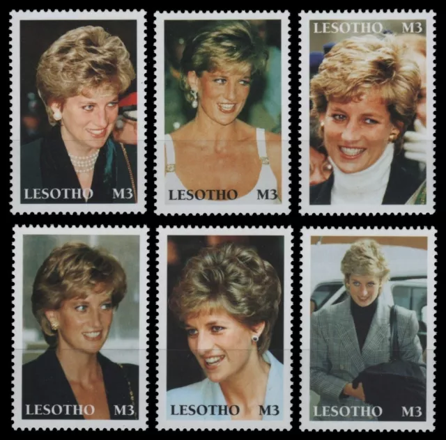 Lesotho 1998 - Mi-Nr. 1236-1241 ** - MNH - Prinzessin Diana