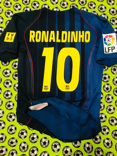 Maillot de foot rétro domicile FC Barcelone N°10 RONALDINHO 2007-2008