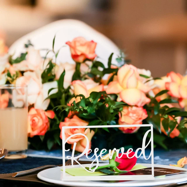 Wedding Reserved Seating Sign Restaurant Reserved Acrylic Sign Reserved Table