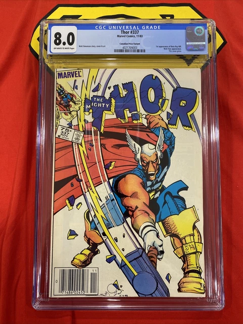 Mighty Thor #337 CGC 8.0 First App. Of Beta Ray Bill Canadian Price Variant 1983