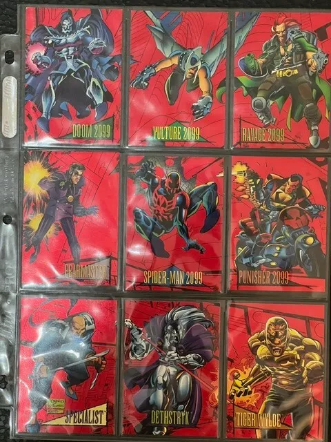 Marvel Universe: Series 4 (SkyBox) 2099 Red Foil Set of 9 Chase Cards, 1993 nm/m