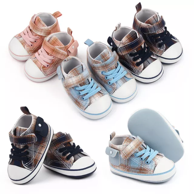 Kids Boots Prewalker Baby Trainers Boys Girls Pram Crib Shoes Infant Newborn