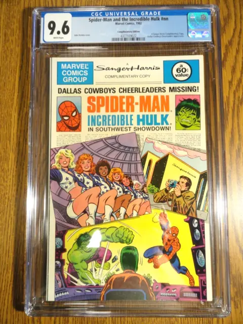 Spider-Man & Incroyable Hulk # 1 Promo Cgc 9.6 NM+ Dallas Cowboys Pom Girls