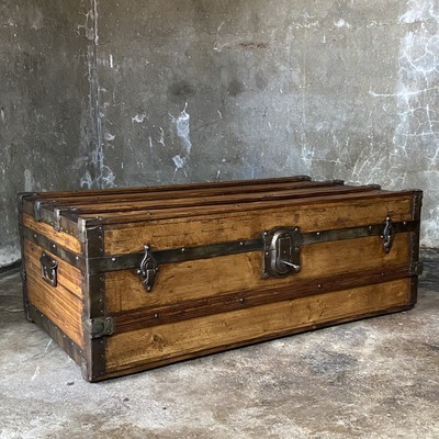 BUAR ARTESANOS Baule in legno decorazione Home Blue 60 x 30 x 30 cm 