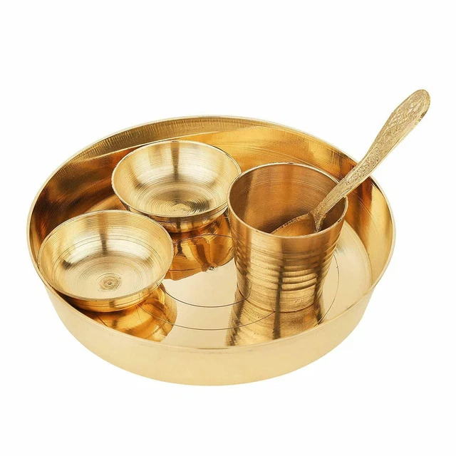 Buy Sky Stainless Steel 3 in 1 Pav Bhaji Plate/Thali/Dinner Plates
