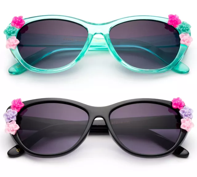 Kids Sunglasses Girls Toddlers Flowers Cute FDA Approve Lead Free 1-5 YRS UV400