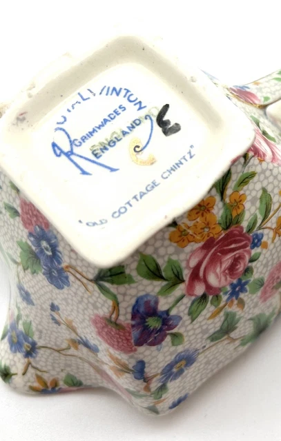 ROYAL WINTON Grimwades England OLD COTTAGE CHINTZ Ascot Creamer & Open Sugar 3