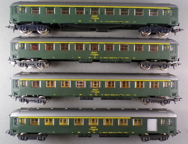 Wagon Voyageurs SNCF Vert Lima - Modèle A9 / A7D Mixte Fourgon/1ère Classe - Échelle HO - Occasion