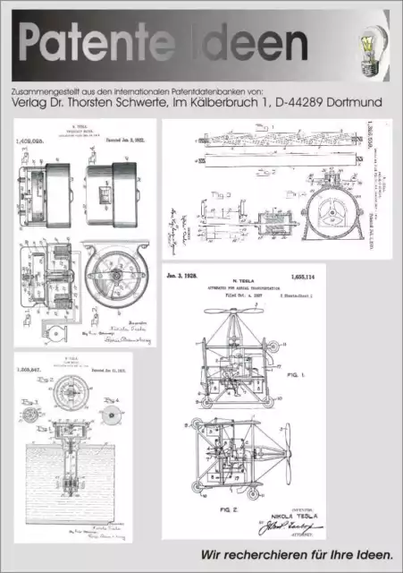 Tesla - 156 Patente , freie  Energie, Haarp  deutsch