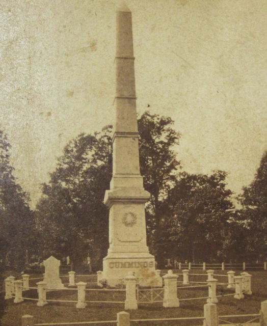 Antigua Cementerio de Greenwood Brooklyn Nueva York Stereoview Cummings Tumba 1880-90