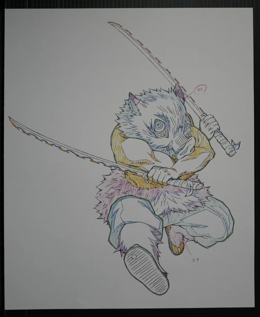 JAPAN DEMON SLAYER: Kimetsu no Yaiba Inosuke Hashibira Fukusei Genga (1 ...