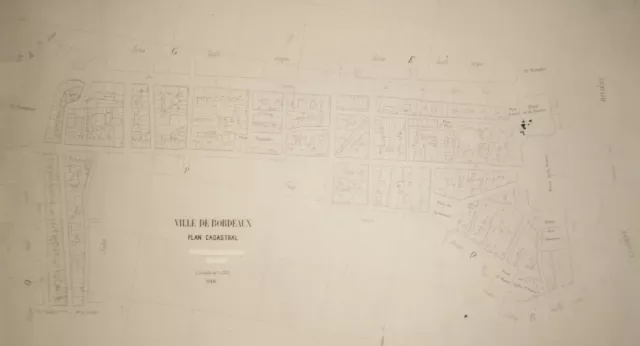 Plan cadastral de BORDEAUX - CENTRE de 1866