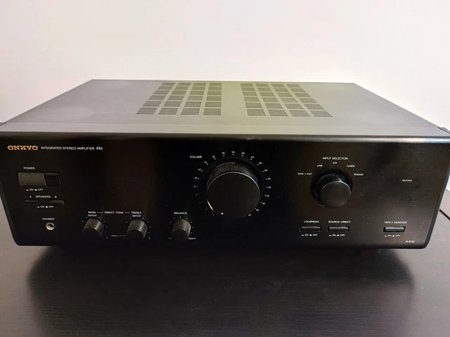 Ampli Vintage Onkyo A-830 - Pour Réparation Ou Pièces - Sélecteur à Réviser
