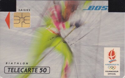 TÉLÉCARTE PUBLIQUE NEUVE SOUS BLISTER  1991 BOSE LES SAISIES BIATHLON 