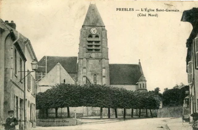 Carte PRESLES L'église Saint Germain Côté Nord