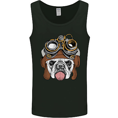 Steampunk Bulldog Mens Vest Tank Top