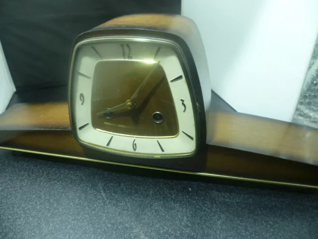 Schwebe-Anker-Uhr 50er Jahre Kaminuhr Buffet-Uhr  mit Schlagwerk 2