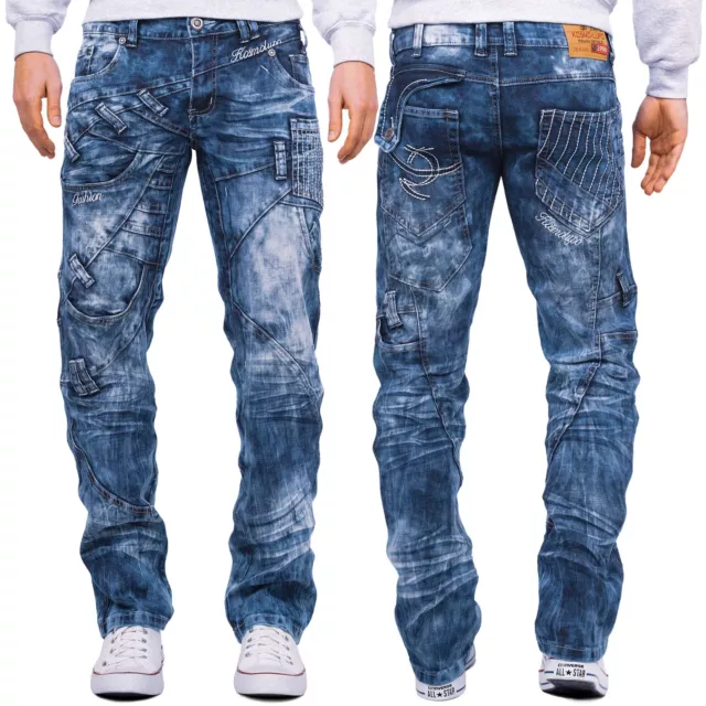 Kosmo Lupo Herren Jeans Designer Hose Clubwear Denim Cargo Japan Style Zipper