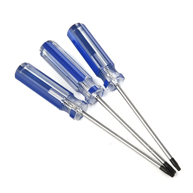 Tournevis Torx T6 Et T8 Avec Trou – Pour Ouvrir Consoles De Jeu, Acier Chrome Vanadium, Longueur 100 Mm, Lot De 2