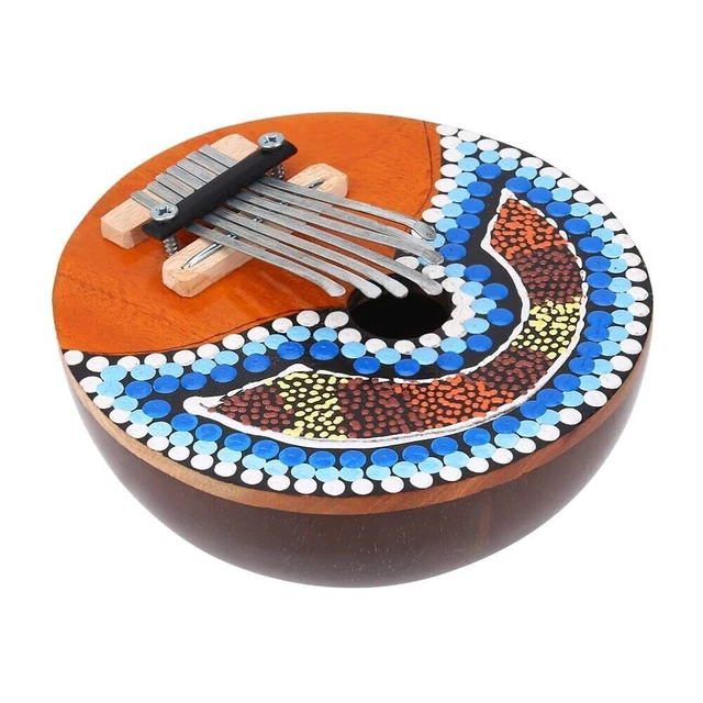 Doigt Pouce Piano Mbira Pouce Piano 7 Touches Noix De Coco Peint Piano...