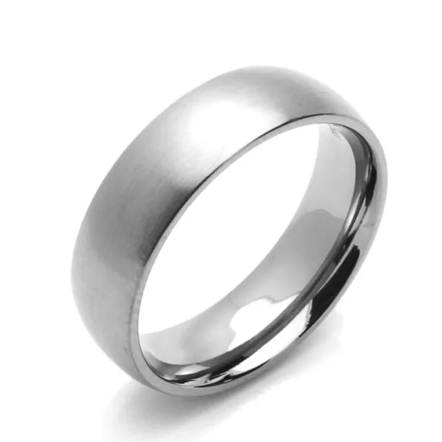 Men Women 6MM Comfort Fit Titanium Wedding Band Classic Domed Ring
