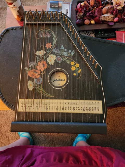 VINTAGE ZITHER JUBELTONE Konzert Salon Harfe Made in Germany Rare Instrument 5.50 PicClick