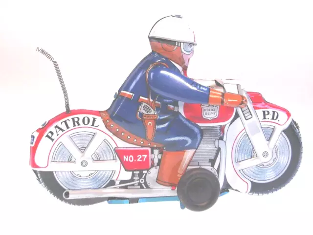 GSMOTO TT JAPAN MOTORAD  *POLICE PATROL NO 27* 15 cm, NEARLY NEW/NEU/NEUF !