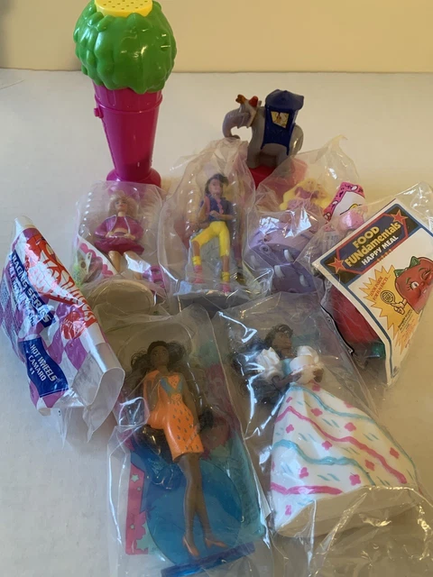 VINTAGE McDonalds Happy Meal Toys Lot Of 9. Some Sealed Barbie Hot Wheels